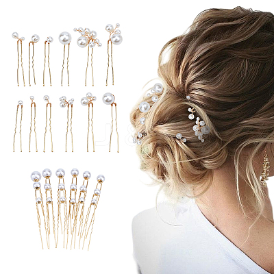 2 Sets 2 Styles Iron Hair Forks for Women OHAR-ME0001-03-1