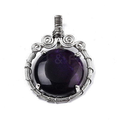 Natural Agate Pendants G-N326-146-1