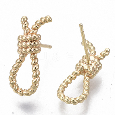 Brass Stud Earrings KK-S348-455-NF-1