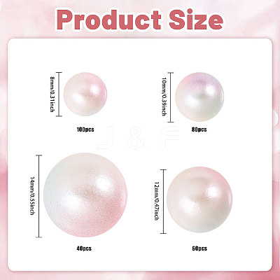 ABS Plastic Imitation Pearl Beads KY-GL0001-04-1