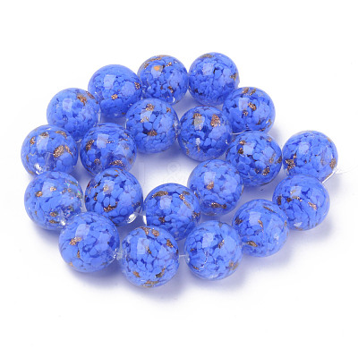 Handmade Gold Sand Lampwork Beads LAMP-S194-008C-03-1
