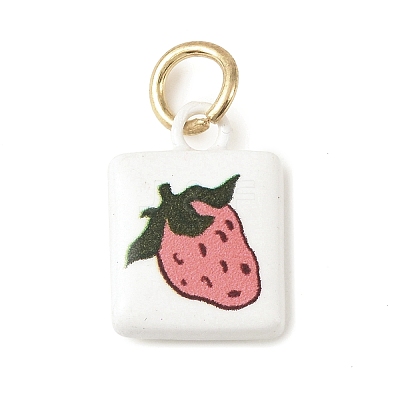 Baking Paint Brass Pendants KK-C171-01C-1