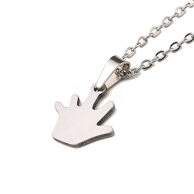 Non-Tarnish Stainless Steel Pendants Necklaces LS-NJEW-K267-01F-P-1