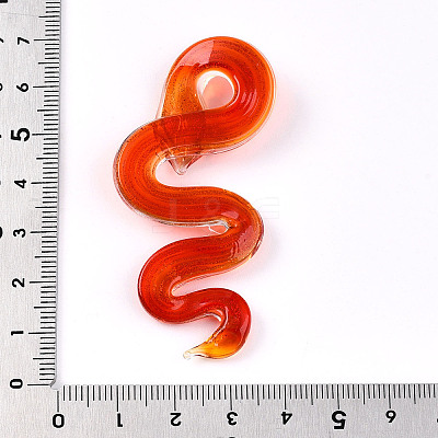 Handmade Gold Sand Lampwork Big Pendants LS-LAMP-T023-11-1