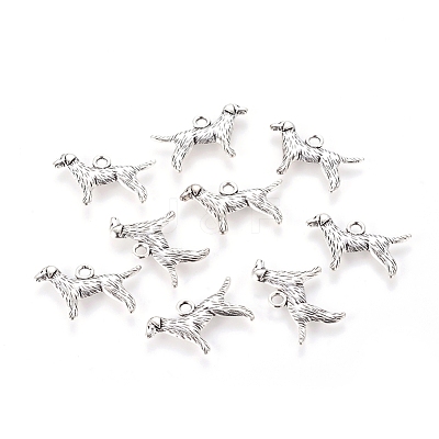 Tibetan Style Alloy Puppy Pendants X-LF9881Y-1