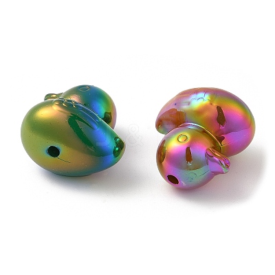 UV Plating Opaque Acrylic Beads SACR-L005-14-1