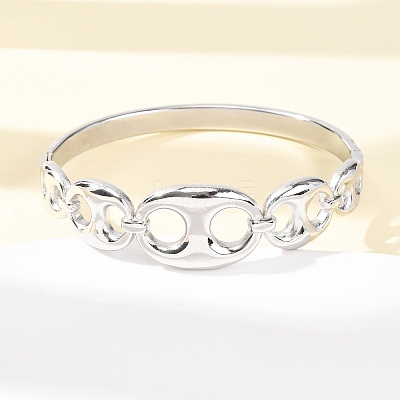 304 Stainless Steel Hinged Bangles for Women BJEW-F527-03P-1