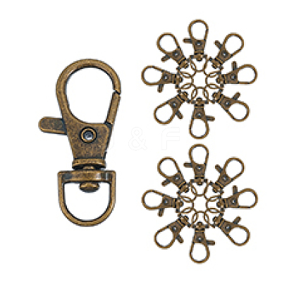 Alloy Swivel Lobster Claw Clasps PALLOY-PH0006-01AB-NF-1
