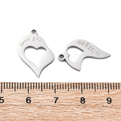 304 Stainless Steel Split Pendants LS-STAS-H235-03C-P-1
