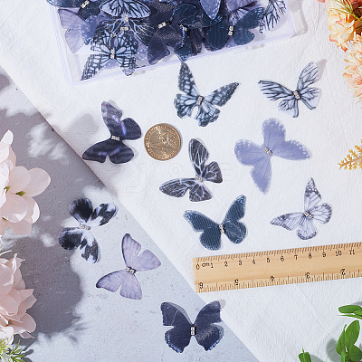 100Pcs 10 Colors Gothic Style 2-Layer Fibre Tulle Ornament Accessories FIND-SC0005-80-1