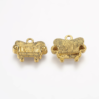 Tibetan Style Alloy Pendants X-TIBEP-0747-G-FF-1