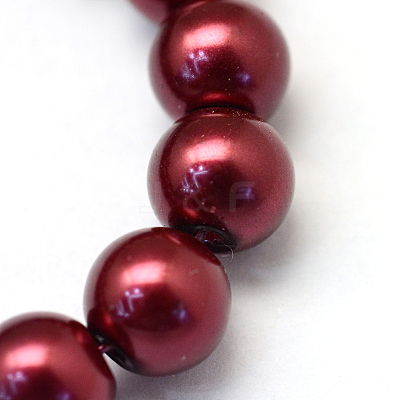 Baking Paint Pearlized Glass Pearl Round Bead Strands HY-Q003-6mm-39-1