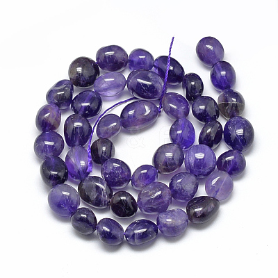 Natural Amethyst Beads Strands X-G-R445-8x10-03-1