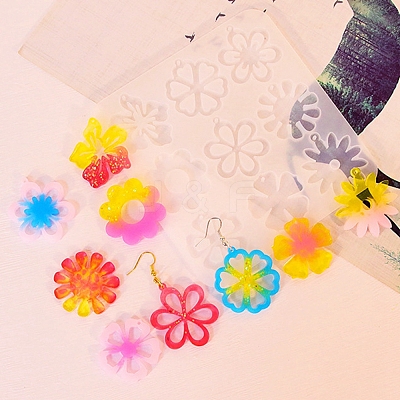 Flower DIY Pendant Silicone Molds DIY-G100-01A-1