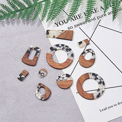 Resin & Wood Pendants RESI-CJ0001-14-1