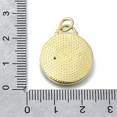 Brass Micro Pave Cubic Zirconia Pendants KK-V010-06G-01-1