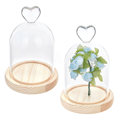 Heart Arch Glass Dome Cover AJEW-WH0643-088B-1
