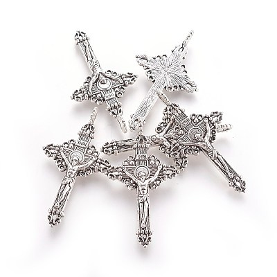 Tibetan Style Alloy Pendants PALLOY-J050-01AS-NR-1