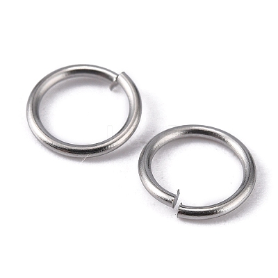 Tarnish Resistant 304 Stainless Steel Saw Cut Open Jump Rings STAS-N015-04-8x0.9mm-1