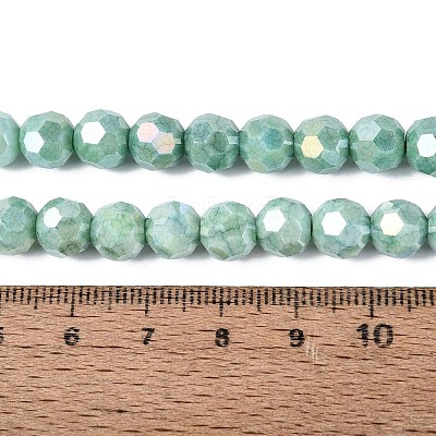 Anti-Tarnish Electroplate Glass Beads Strands EGLA-ZX010-8mm-11-1
