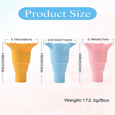 Silicone Ice Cream Cone Ice Pop Holder Sets DIY-CJC0006-20-1