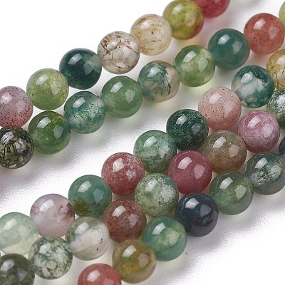 Natural Indian Agate Bead Strands X-G-A130-3mm-K12-1