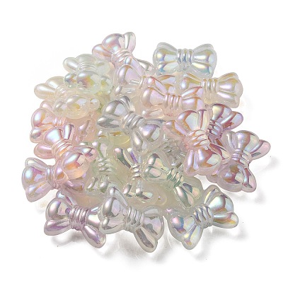 UV Plating Luminous Transparent Acrylic Beads OACR-P010-08-1