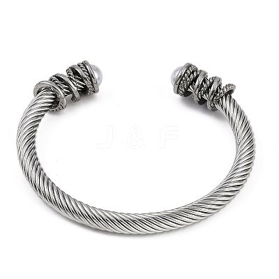 304 Stainless Steel Cuff Bangles for Women STAS-M023-16P-1