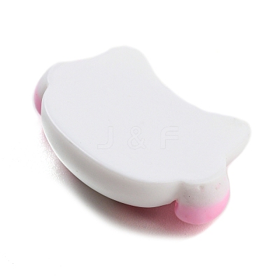 Black & Pink Opaque Resin Cabochons CRES-P026-A05-1