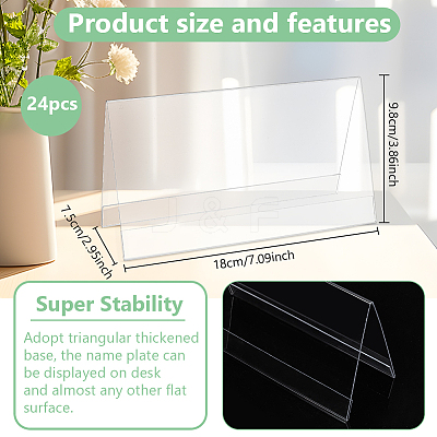 Name Plastic Table Top Display Stand ODIS-WH0070-86C-1