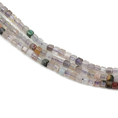 Natural Fluorite Beads Strands G-RM2025-D50-2x2mm-A-1