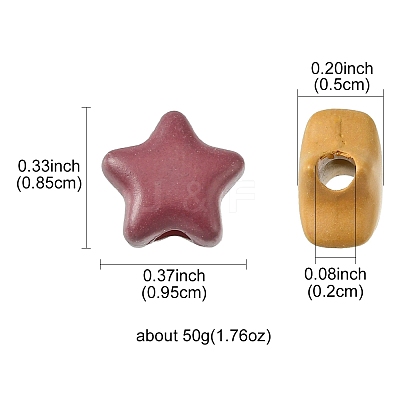 Spray Painted Opaque Acrylic Beads MACR-YW0001-99-1