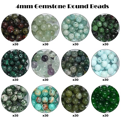 DIY Round Natural Gemstone Beads Bracelets Making Kits DIY-YW0011-84-1