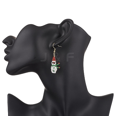 2 Pairs TOHO Round Seed Beads Dangle Earrings EJEW-MZ00566-1