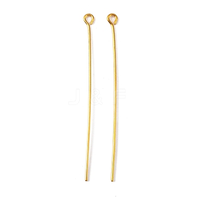 Golden Plated Brass Eye Pin for Jewelry Making X-EPC5.0cm-G-1