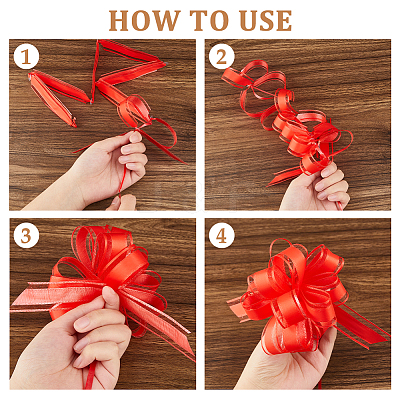 24Pcs 12 Colors Plastic Pull Bows AJEW-FH0008-99-1