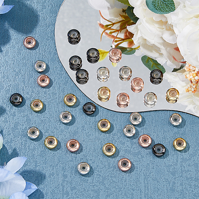40Pcs 4 Colors Brass Beads KK-FH0006-49B-1