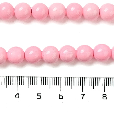 Synthetic Ocean White Jade Beads Strands G-S254-6mm-B01-1