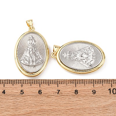 Brass Religion Pendants KK-K408-04G-04-1