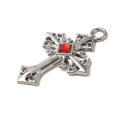 Alloy with Ruby Rhinestone Big Pendants FIND-G067-15A-P-1