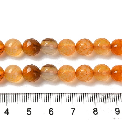 Dyed & Heated Natural Dragon Veins Agate Beads Strands G-P539-A01-19-1