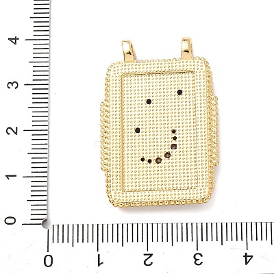 Brass Micro Pave Cubic Zirconia Pendants KK-K408-72G-03-1