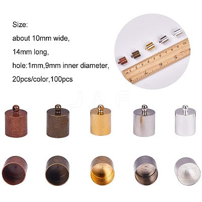 Brass Cord Ends KK-PH0034-99-1