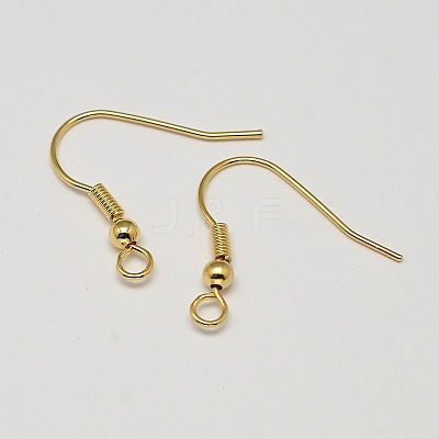 Brass Earring Hooks X-KK-L137-03G-NR-1