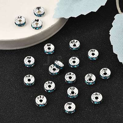 Brass Grade A Rhinestone Spacer Beads RB-A014-Z8mm-06S-1