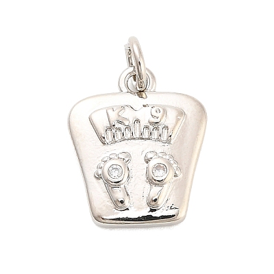 Brass Micro Pave Cubic Zirconia Pendants KK-H527-27P-1