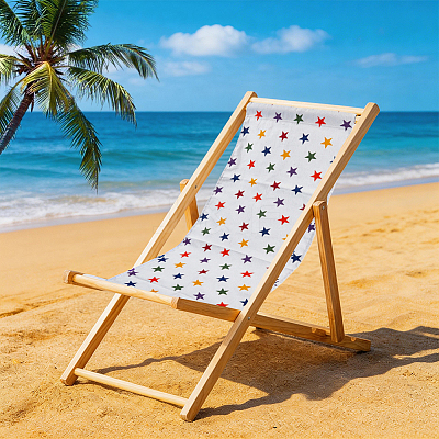 1Pc Star Pattern Chair Polycotton Cloth AJEW-GF0015-38D-1