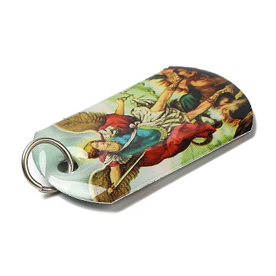 Rectangle Epoxy Resin Pendants RESI-L038-04P-02-1