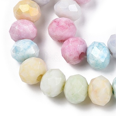 Ombre Effect Dyed Glass Beads Strands X-GLAA-C023-02-B01-1