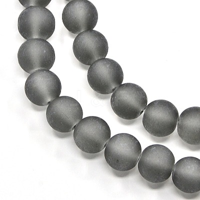 Baking Paint Transparent Glass Bead Strands X-GLAA-S031-10mm-12-1